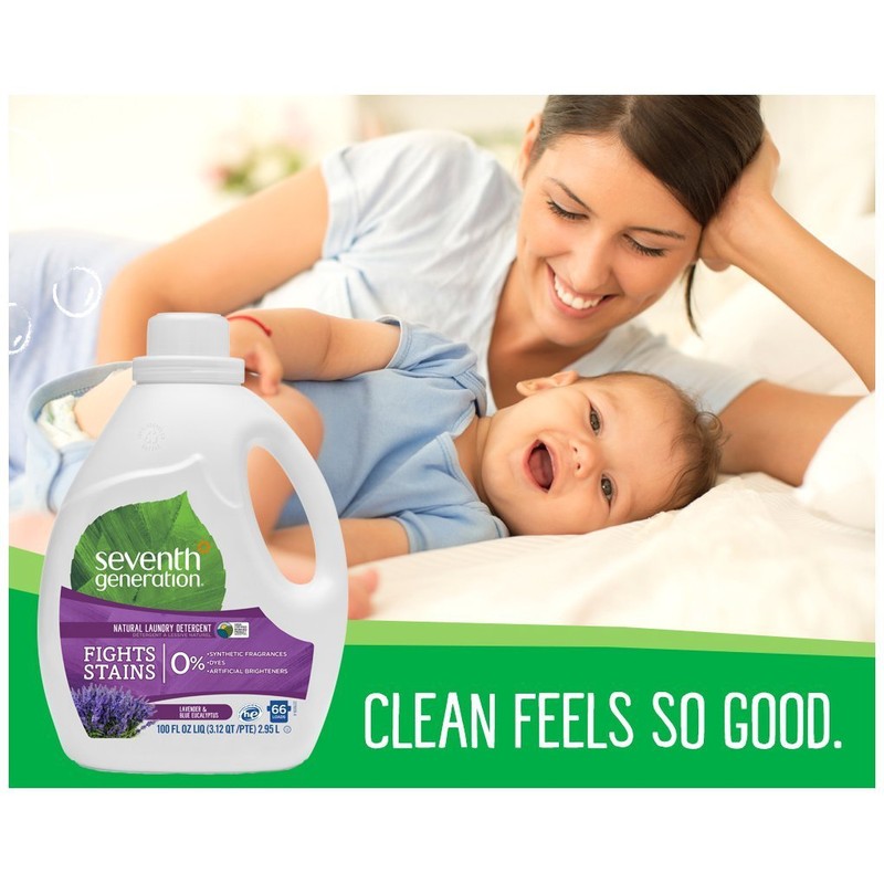 Seventh Generation Liquid Laundry Detergent, Fresh scent, Lavender, 100 Fl