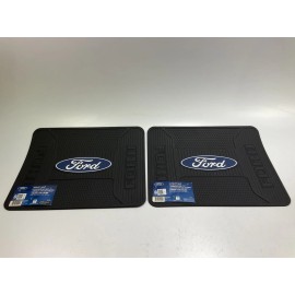 PLASTICOLOR (2) Plasticolor 001219R01 Rear Floor Mats, Rubber, 17"x13-3/4" - Ford Truck