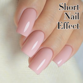 Double Rhythm 15ML Gel Polish Jelly Sheer Pastel Light Milky Color 1 PC 0.53 OZ Bottle UV Nail Polish Art Salon at Home for Women (Light Pink-B-A1334)