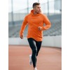 Zengjo Lightweight Hoodie Men Running(Orange,S)