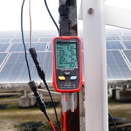 Solar Panel Tester, UT673PV 800W Photovoltaic Multimeter Solar MPPT Meter with Large Ultra Clear LCD Smart MPPT Open Circuit Voltage Troubleshooting Data Test for Photovoltaic Modules