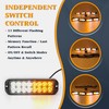 V-SEK Amber White LED Strobe Lights Kit - 8PCS 16-LED