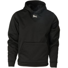 Banded Men's Atchafalaya Pullover | Q.W.A.S. Windproof Soft-Shell Hunting Hoodie with Coral Fleece Lining & Tri-Adjust Hood, Black, 3X-Large