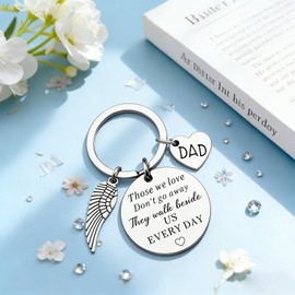 Geguosen Memorial Gifts for Loss Of Dad,Sympathy Gifts for Loss Of Father Loss Of Loved One Dad Keychain Memorial Bereavement Gift Ideas Sympathy Gifts For Loss Of Loved One Dad Father Funeral Gifts