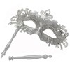 WILOVCOS Womens Masquerade Mask with Stick, Handheld Mardi Gras Mask,Venetian