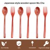 Wanjorlay 16Pcs Wooden Spoons Forks Set Including Wooden Spoons and