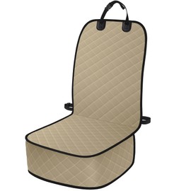 ELONGRIVER Dog Car Seat Covers, Waterproof Front Seat Cover for Dogs, Scratch-Proof, Nonslip Pet Passenger Seat Cover Protector, Universal Fit for Cars Trucks SUVs, Standard Size, Khaki