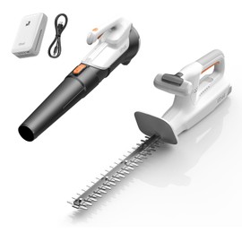 Litheli Cordless Leaf Blower and 20" Hedge Trimmer kit, 1 * 2Ah Battery Include, Work with Litheli U20 20V System (1 * 2Ah Battery Include)