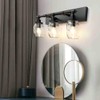 LMSOD Bathroom Wall Light Fixtures, Industrial Mason Jar Vanity Light,