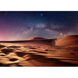 BELECO 8x6ft Fabric Desert Night Backdrop Galaxy Stars Photography Background Desert Sand Dunes Nature Landscape Starry Sky Stars Photo Background Newborn Baby Shower Banner Birthday Party Photoshoot