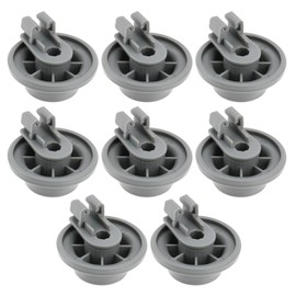 ECSiNG Pack of 8 Dishwasher Lower Basket Wheels with Axles Replacement Part 10004364 4580120 AP6262276 PS12367111 Compatible with Bosch