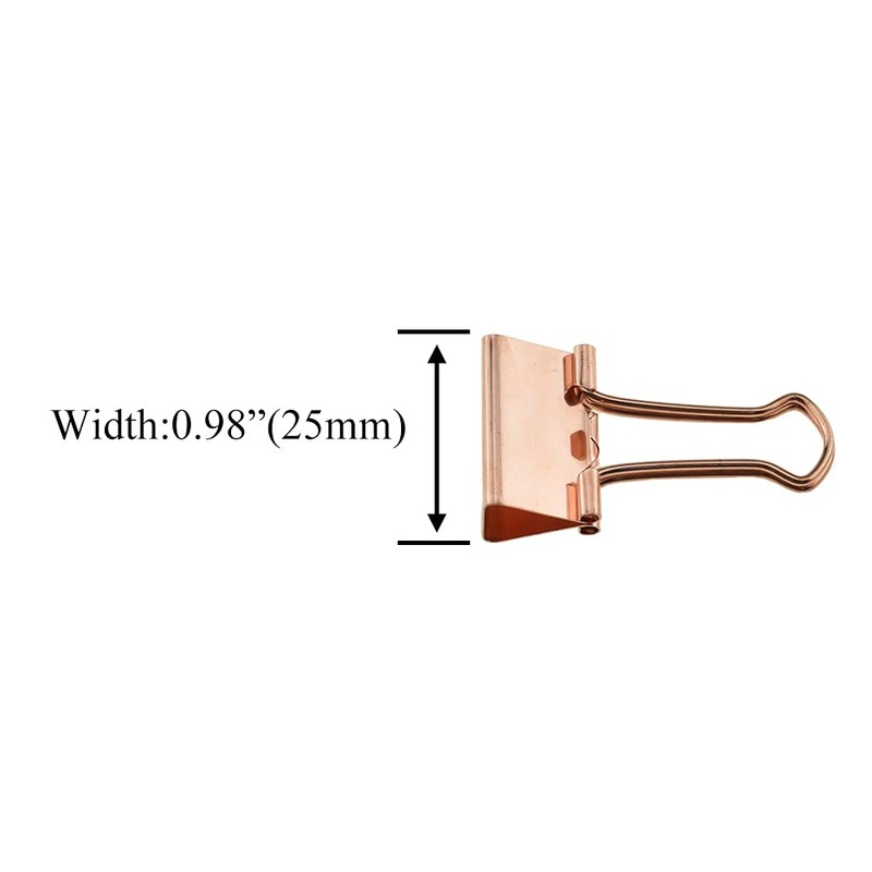 HAHIYO Binder Clips Paper Clamps Spring Steel Sturdy 0.98 inch
