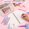 49Pcs Aesthetic Stationery Supplies with Pink Pen Case,16 Pastel Highlighters,6