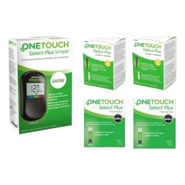 Kit One Touch Select Plus Simple+ 50 Tiras+ 200 Lancetas