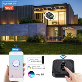 SRDKG Mini WiFi Smart Switch with Rf 433 Mhz Remote Control,120 Volt Ac 220v Remote Control Switch WiFi Tuya App,10a Relay Wireless Light Switch and Receiver Kit for Lamp