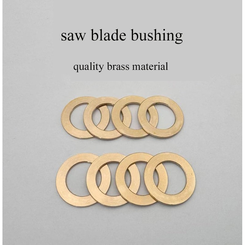 8PCS Saw Blade Bushings - 20mm to 1/2" Brass Adapter