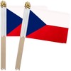 TSMD Czech Republic Stick Flag Czechia Small Mini Hand Held