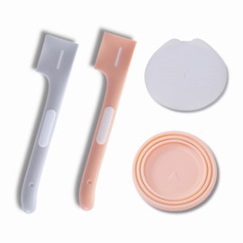 CUITIBI Cat Wet Food Spoon,Pet Food Scoop for Wet Food,Cat Spoon With Lid, Spatula for Pet Food(2 Sets) - Upgraded Square Scraper