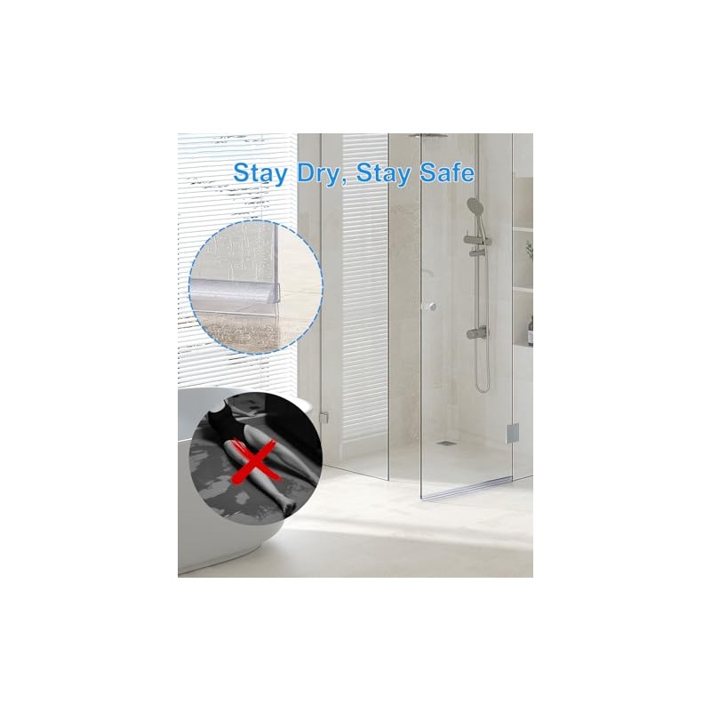 Delamu 39-Inch Shower Door Bottom Seal Strip - 3 Pack