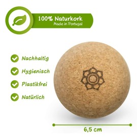 2 x Harmony Ball® Cork Massage Ball - Skin-Friendly and 100% Ecological Natural Product for Fascia / Self Massage - Made in EU