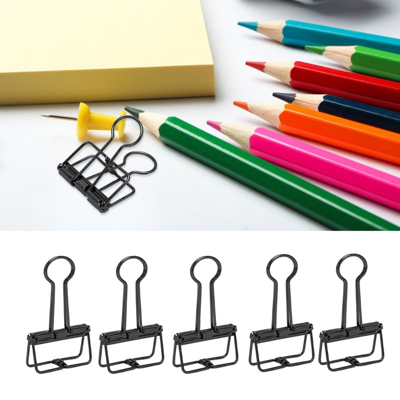 50Pcs Hollow Binder Clips Metal Paper Binder Clips for Documents