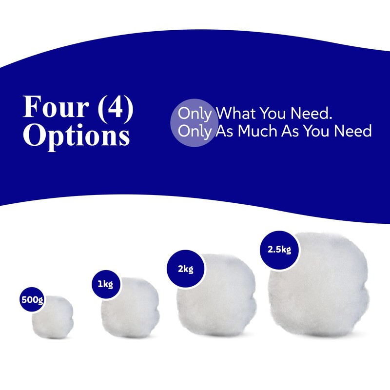 Charlotte Andersen 1KG Hollow Fibre Stuffing, High Grade Multipurpose Filling