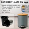 Amig - 3L Bathroom Pedal Bin Mod. Naturline - Grey