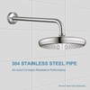 OFFO Shower Arm with Flange, 16 in Brushed Nickel Wall