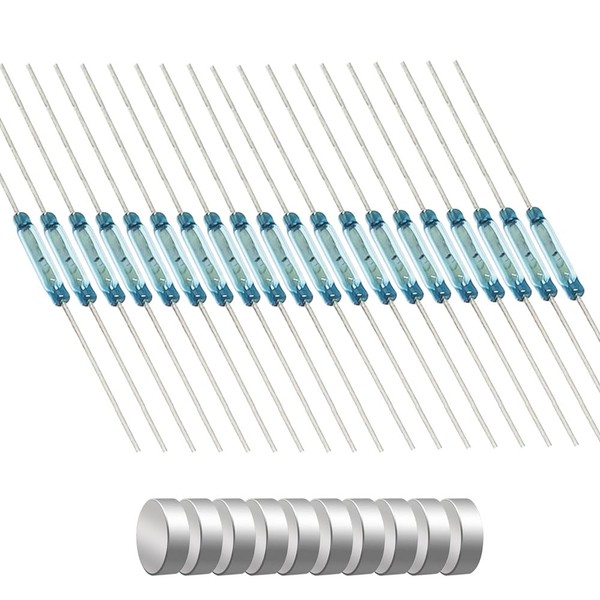 Gebildet Pack of 20 Mini Glass Reed Switches, Reed Contact,