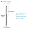 CoCud Twist Drill Bit 2mm Cutting Edge Titanium Nitride Coated
