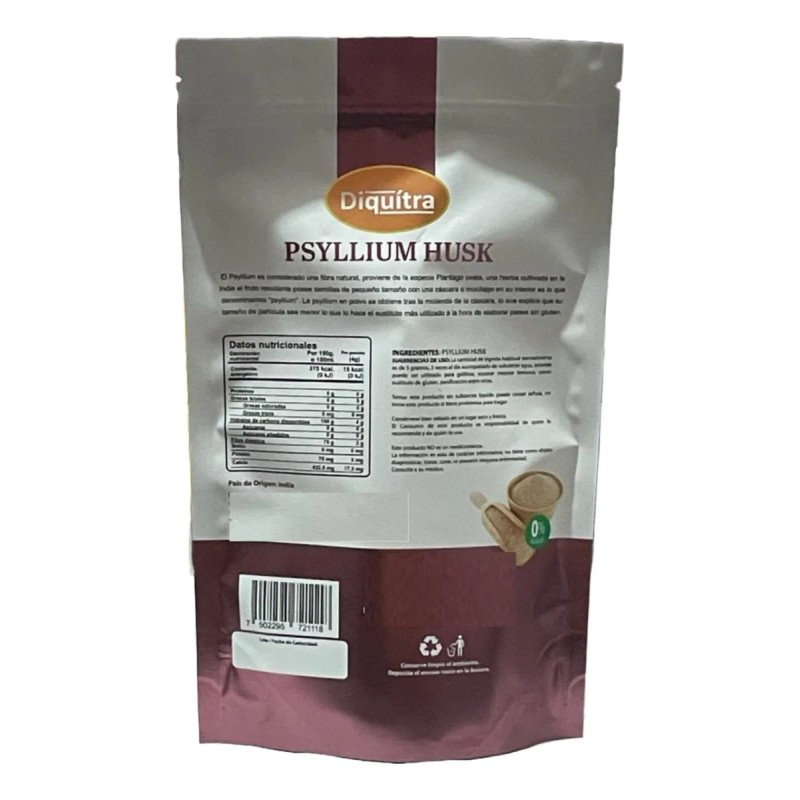Psyllium Husk Plantago Polvo Calidad Premium 500 Gr
