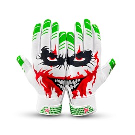 XEZROX WEAR Youth Football Gloves for Boys Girls & Kids Tacky Grip, Breathable & Comfortable – Durable Sports Gloves (White, Adult Large)