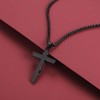 FaithHeart Black INRI Cross Necklace Stainless Steel Crucifix Cross Jesus