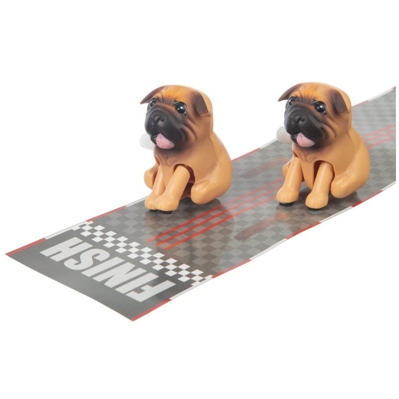 Funtime Gifts Clockwork Bottom Racing Pugs