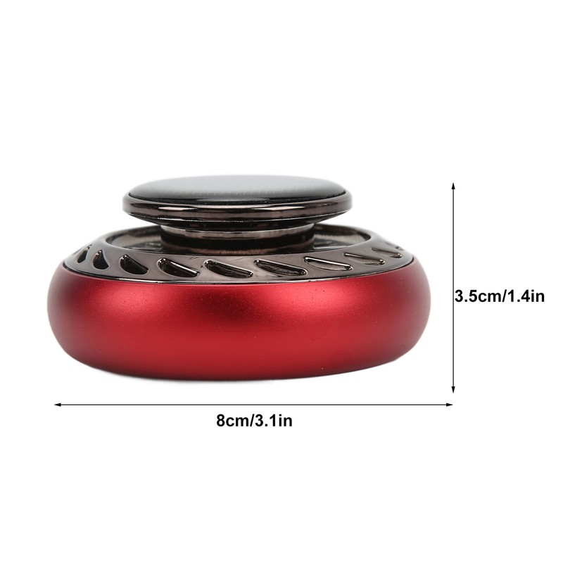 Car Air Freshener Solar Energy Rotating Aromatherapy Diffuser Interior DecorationRed