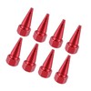 Motoforti 8pcs Red Car Spike Wheel Tyre Tire Valve Air