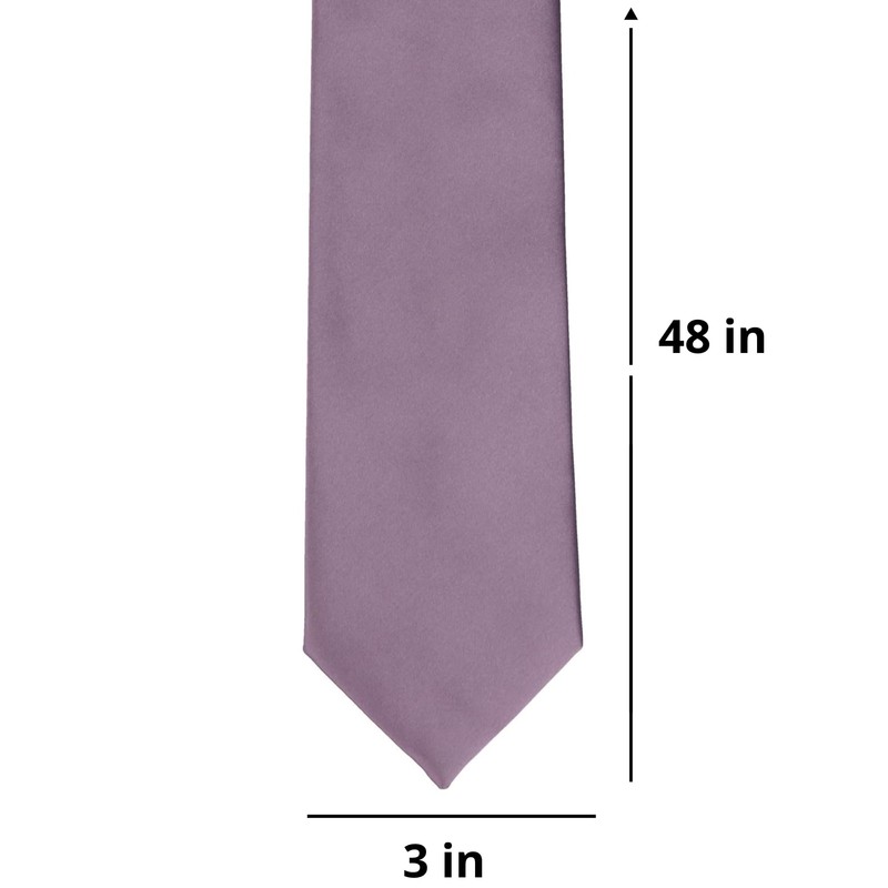 tiemart Boys' Premium Solid Color Tie (Dusty Lilac)
