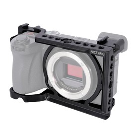 NICEYRIG Cage for Sony Alpha A6700 Mirrorless Camera, with QD Hole, NATO Rails and Cold Shoe Mounts - 567