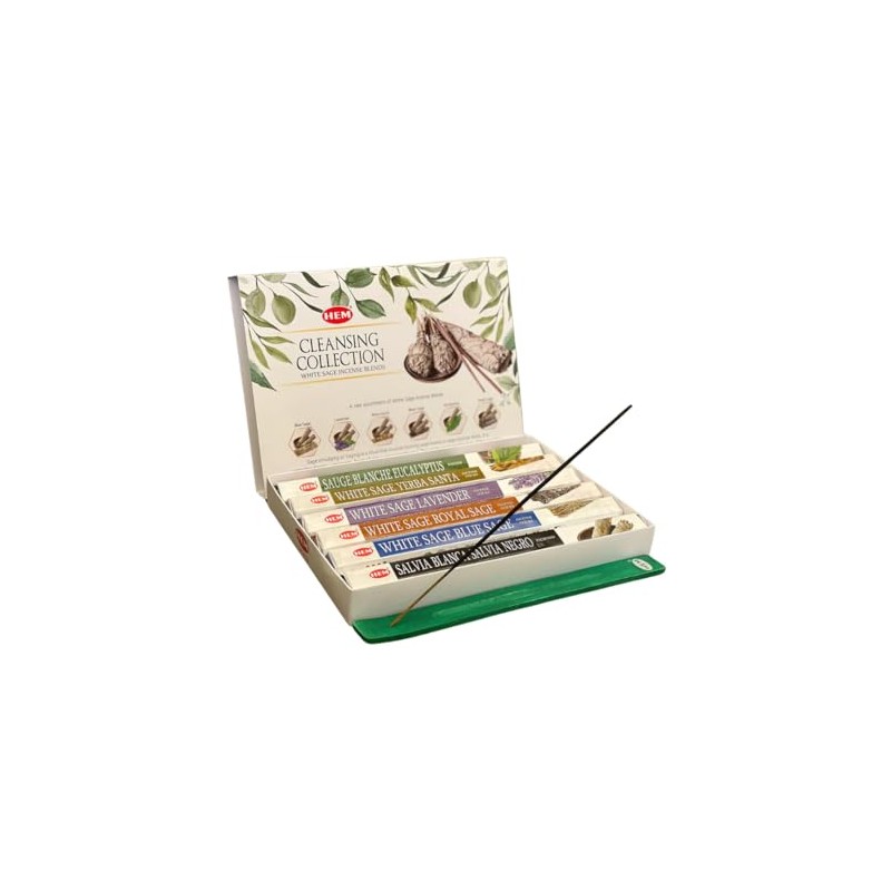 HEM Cleansing Collection - 6 White Sage Incense Mixes: Blue