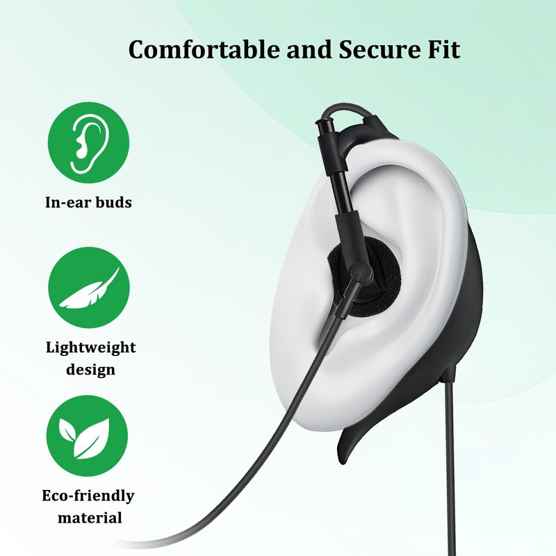 Xintronics USB Headphones Over Ear Earbuds with Microphone, Wired Ear