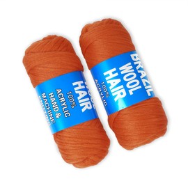 100% Brazilian Wool Hair Acrylic Yarn For African Braids/Senegalese Twist/Faux Locs/Wraps/Dreadlocks (2Roll, #30)