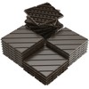 VANCASTLE Plastic Interlocking Deck Tiles, 11.8"x11.8"(Pack of 27), Patio Flooring