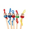 uxcell 5 Pcs Ear Bamboo Pick Cleaner, Cute Doll Head