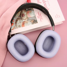 Purple Replacement Earpads Compatible with AirPods Max with Breathable Mesh Fabric, Memory Foam& Gel, 2024 Version Purple
