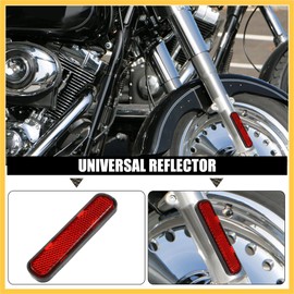 REPAIROCK Universal Reflector for Motorcycle Scooter Bicycle Safety Spoke Reflective with Screw Red Auto Replacement Parts