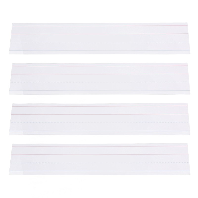 50pcs Dry Erase Sentence Strips Reusable White Lined Writing Sentence