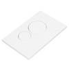 Toilet Water Tank Panel White ABS Squared Round Button Dual