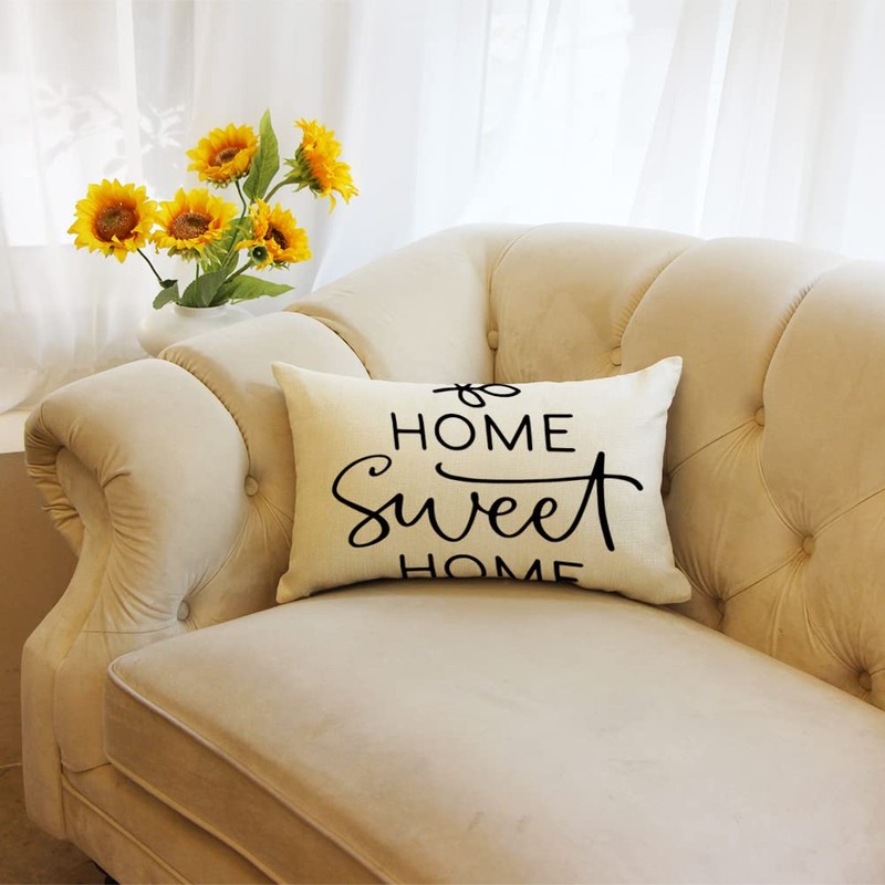 Ogiselestyle Home Sweet Home Throw Pillow Cover, 12 x 20