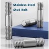 SYDARSYN Double End Threaded Bolts 304 Stainless Steel Threaded Rod
