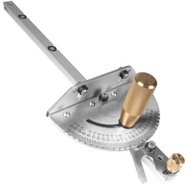 JCFANTS Table Saw Miter Gauge, Aluminum Alloy Miter Bar, 27 Angle Stops Miter Gauge Works for Table Saws, Router Table, Band Saw and Woodworking Tools（Sliver）